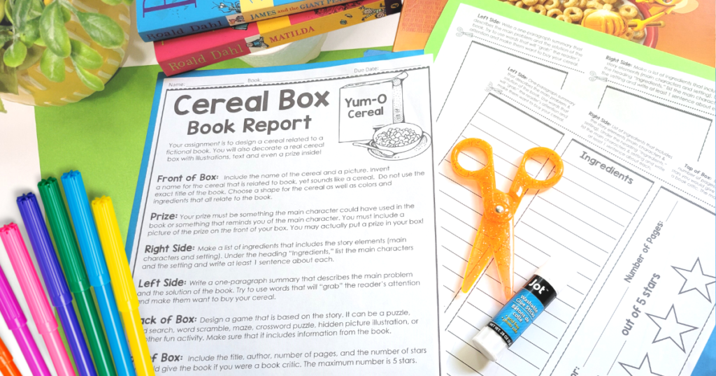 Cereal box book report