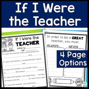 If I Were the Teacher, Teacher Appreciation Week Activity, Thank You for Teacher