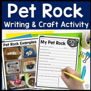 Pet Rock Craft and Writing Activity | Rocks & Minerals Activity or Camping Craft