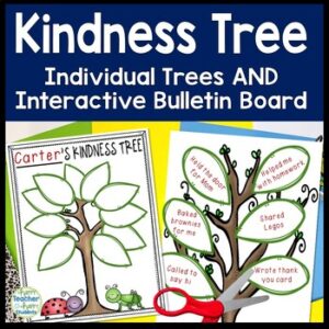 Kindness Tree w/ Leaves to write Compliments (Random Acts of Kindness Activity)