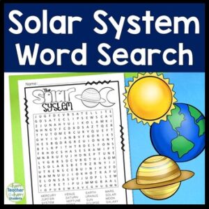 Solar System Word Search | Planets Word Search | Perfect for a Solar System Unit