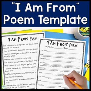 I Am Poem: I Am From Poem Template, Example Poem & Grading Rubric (Bio Poem)