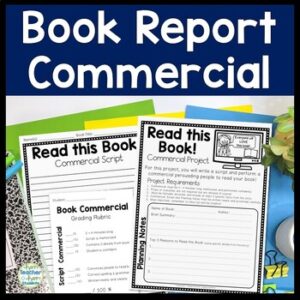 Book Report Commercial Template: Make a Commercial for Any Book, 3rd - 5th Grade