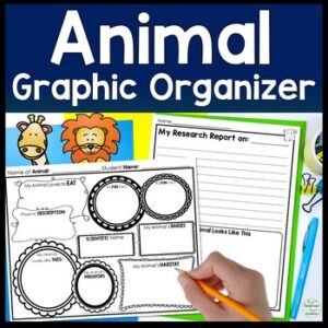 Animal Graphic Organizer | Animal Research Graphic Organizer and Writing Paper