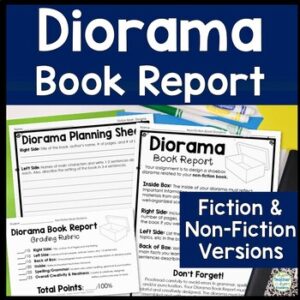 Shoe Box Diorama Book Report Template: Perfect for Fiction or Non-Fiction Books