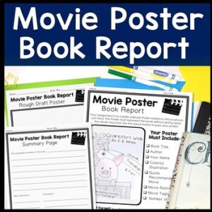 Movie Poster Book Report Template | Make Movie Poster for Fiction or Non-Fiction