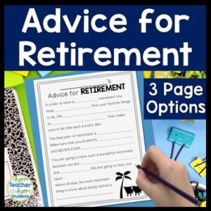 Advice for Retirement, Teacher Retirement Party Activity, Retirement Advice Book