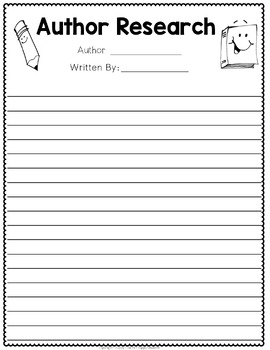 Author Study Template: Author Research Project Organizer with FREE ...