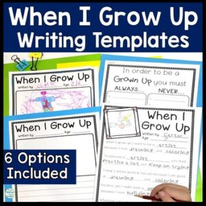 When I Grow Up (What I Want to be When I Grow Up) Writing & Drawing templates