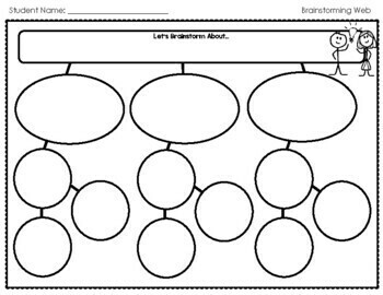 6 Brainstorming Graphic Organizers | Brainstorm Web for Writing | 6 ...